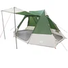 Image de vidaXL - Camping - Tent - met - dak - met - opslag - Groen - 482 - x - 360 - x - 227 - cm - taft
