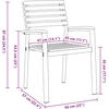 Image de vidaXL - Tuinstoel - 4 - pcs - Bruin - 56 - x - 57 - x - 87 - cm - Massief - Acacia - Hout