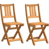 Image de vidaXL - Tuinstoel - 2 - pcs - Olie - Natuurlijk - 40 - x - 42 - x - 85 - cm