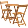 Image de vidaXL - Tuin - Eettafel - Set - 3 - pcs - Olie - Natuurlijk - Massief - Acacia - Hout