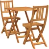 Image de vidaXL - Bistroset - 3 - pcs - Olie - Natuurlijk - Massief - Acacia - Hout
