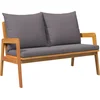 Image de vidaXL - Tuinbank - Olie - Natuurlijk - 115 - x - 65 - x - 71 - cm - Massief - Acacia - Hout