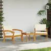 Image de vidaXL - Bistroset - met - kussen - 3 - pcs - Bruin - Polyester