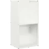 Image de vidaXL - Brandhoutrek - 40x30x80 - cm - koudgewalst - staal - wit