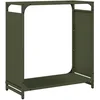 Image de vidaXL - Brandhoutrek - 60x28x65 - cm - koudgewalst - staal - olijfgroen