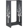 Image de vidaXL - Brandhoutrek - 40x30x80 - cm - koudgewalst - staal - antraciet
