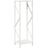 Image de vidaXL - Brandhoutrek - 34x25x100 - cm - koudgewalst - staal - wit