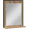 Image de vidaXL - Spiegel - met - plank - artisanaal - eikenkleurig - 50 - x - 12 - x - 60 - cm