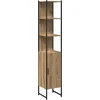 Image de vidaXL - Badkamerkast - artisanaal - eikenkleurig - 33 - x - 33 - x - 185,5 - cm