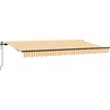Image de vidaXL - Uitschuifbare - luifel - Geel - 350 - x - 200 - cm - Stof