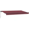 Image de vidaXL - Inklapbare - Luifel - Bordeauxrood - 350 - x - 200 - cm - Stof