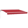 Image de vidaXL - Inklapbare - Luifel - Rood - 350 - x - 200 - cm - Stof