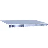 Image de vidaXL - Uitschuifbare - luifel - Blauw - en - Wit - 400 - x - 200 - cm