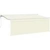 Image de vidaXL - Inklapbare - Luifel - Crème - 400 - x - 200 - cm - Polyester - en - Aluminium