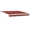 Image de vidaXL - Uitschuifbare - luifel - Rood - en - Zwart - 300 - x - 250 - cm
