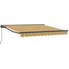Image de vidaXL - Zonnescherm - Frame - Geel - en - Grijs - 300 - x - 250 - cm