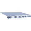 Image de vidaXL - Inklapbare - Luifel - Blauw - en - Wit - 350 - x - 250 - cm