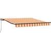 Image de vidaXL - Inklapbare - Luifel - Geel - en - Oranje - 350 - x - 250 - cm