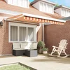 Image de vidaXL - Zonnescherm - Geel - en - Oranje - 350 - x - 250 - x - 165 - cm