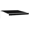 Image de vidaXL - Uitschuifbare - luifel - Zwart - 350 - x - 250 - cm - Polyester - en - Aluminium