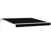 Image de vidaXL - Uitschuifbare - luifel - Zwart - 350 - x - 250 - cm - Stof - en - Aluminium
