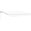 Image de vidaXL - Uitschuifbare - luifel - Wit - 350 - x - 250 - cm - Stof - en - Aluminium