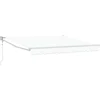 Image de vidaXL - Zonnescherm - Wit - 350 - x - 250 - cm - Polyester - en - Metaal