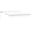Image de vidaXL - Inklapbare - Luifel - Wit - 350 - x - 250 - cm - Stof - en - Metaal