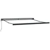 Image de vidaXL - Uitschuifbare - luifel - Wit - 350 - x - 250 - x - 165 - cm - Stof - en - Metaal