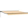 Image de vidaXL - Zonnescherm - Frame - Geel - en - Wit - 400 - × - 300 - cm