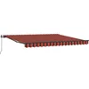 Image de vidaXL - Uitschuifbare - luifel - Oranje - en - bruin - 400 - × - 300 - cm