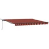 Image de vidaXL - Zonneschermstof - Oranje - en - bruin - 400 - × - 350 - cm - Polyester