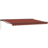 Image de vidaXL - Zonnescherm - Frame - Oranje - en - Zwart - 450 - × - 300 - cm