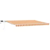 Image de vidaXL - Inklapbare - Luifel - Geel - en - Oranje - 450 - × - 300 - cm - Stof - en - Staal