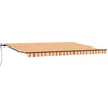 Image de vidaXL - Inklapbare - Luifel - Geel - en - Oranje - 450 - × - 300 - cm - Stof - en - Aluminium