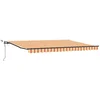 Image de vidaXL - Uitschuifbare - luifel - Geel - en - Oranje - 450 - × - 300 - cm - Polyester