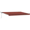 Image de vidaXL - Uitschuifbare - luifel - Oranje - en - bruin - 450 - × - 350 - cm - Polyester