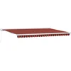 Image de vidaXL - Inklapbare - Luifel - Rood - en - Zwart - 500 - × - 300 - cm - Stof - en - Metaal
