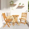 Image de vidaXL - Tuin - Bistro - Set - 3 - pcs - Bruin - Massief - Acacia - Hout
