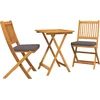 Image de vidaXL - Tuin - Bistro - Set - 3 - pcs - Bruin - Massief - Acacia - Hout