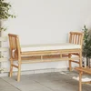Image de vidaXL - Tuinbank - met - kussen - Bruin - 110 - x - 38 - x - 65cm - Bamboe