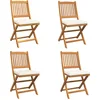 Image de vidaXL - Vouwstoel - 4 - pcs - Wit - 49 - x - 57,5 - x - 92cm - Massief - acaciahout