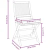 Image de vidaXL - Vouwstoel - 4 - pcs - Grijs - 49 - x - 57,5 - x - 92cm - Massief - acaciahout