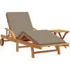 Image de vidaXL - Ligstoel - 2 - pcs - Taupe - 200 - x - 67 - x - 84 - cm - Massief - Acacia - Hout