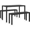 Image de vidaXL - Tuin - Eettafel - Set - 3 - pcs - Antraciet - Staal