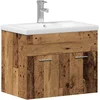 Image de vidaXL - Badkamerkast - met - opslag - Oudhout - 60 - x - 38,5 - x - 46 - cm - Bewerkt - hout