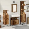 Image de vidaXL - Badkamermeubel - Set - met - plank - 4 - pcs - Oud - hout - Bewerkt - hout
