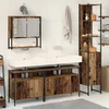 Image de vidaXL - Badkamermeubel - Set - met - plank - 4 - pcs - Oud - Hout - Bewerkt - hout