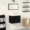 Image de vidaXL - Wastafel - kabinet - voor - de - badkamer - Zwart - Eiken - 60 - x - 39 - x - 62 - cm