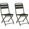 Image de vidaXL - Tuinstoel - Die - Opgevouwen - Kan - Worden - 2 - pcs - Groen - 42 - x - 52 - x - 82cm